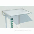 Awning in flat shape, Made of Aluminum and Polycarbonate Sheet, Available in Various Sizes